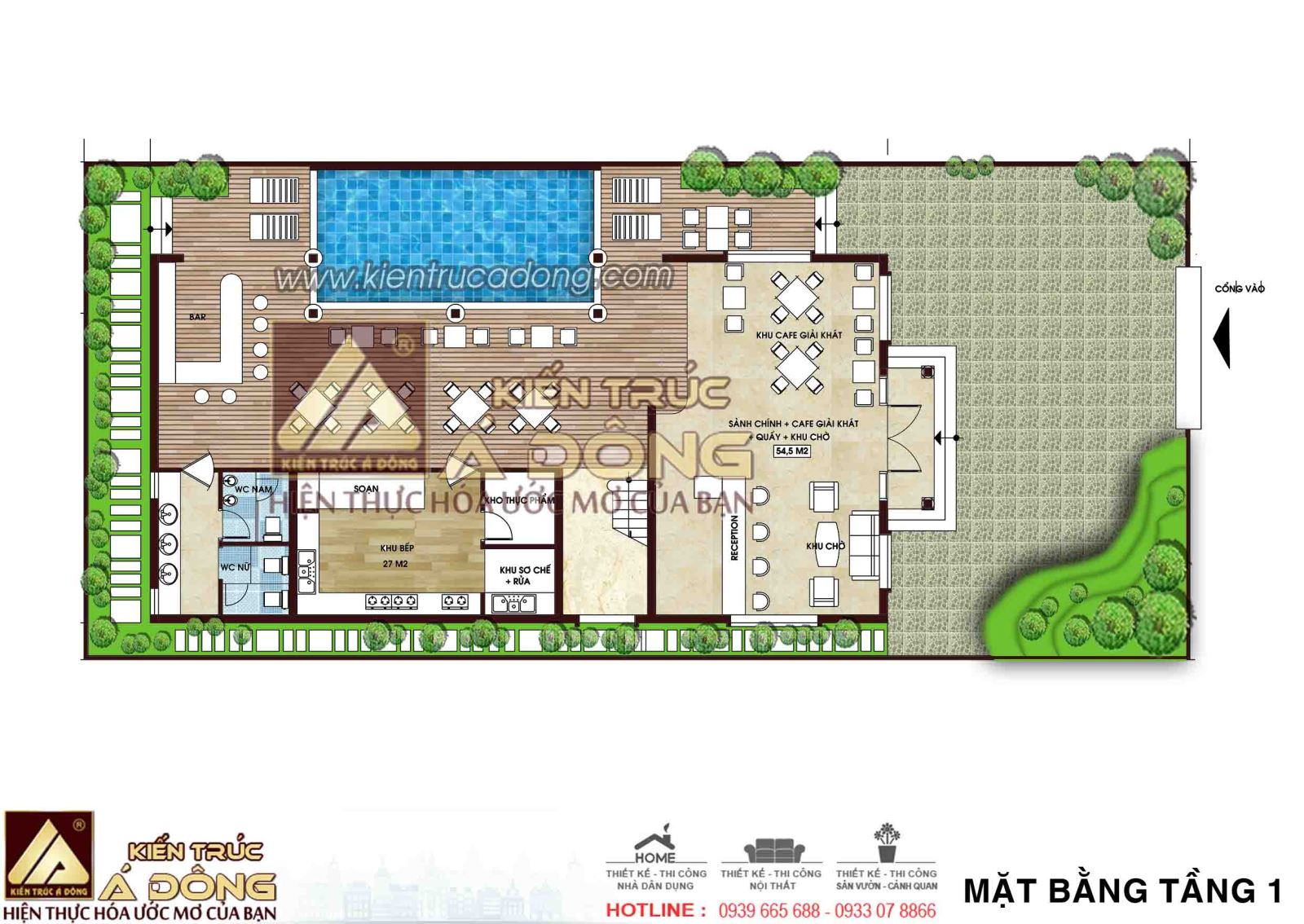 Mẫu biệt thự nghỉ dưỡng 3 tầng TP Hội An